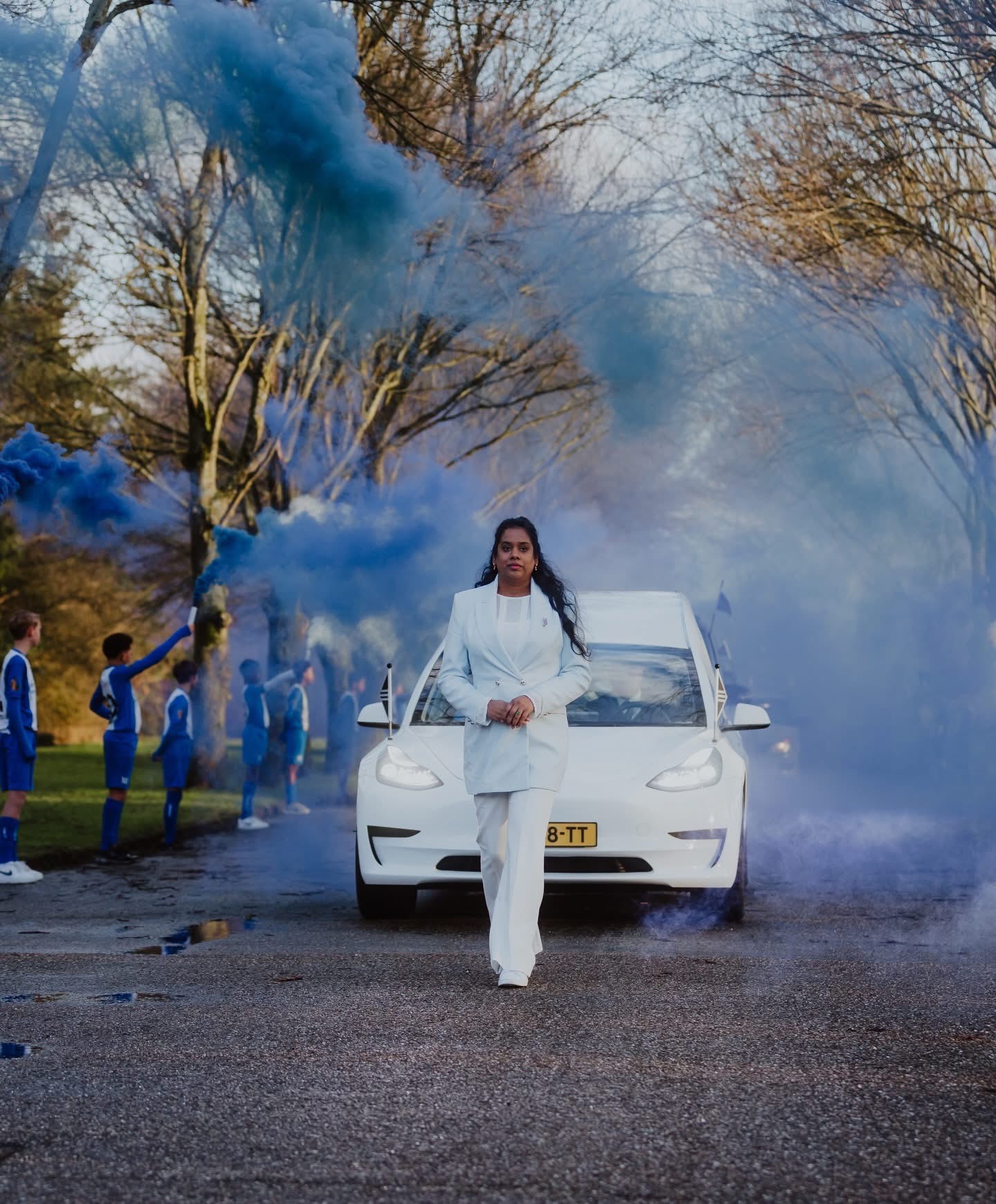 Witte rouwauto